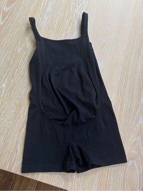 Black Maternity Romper